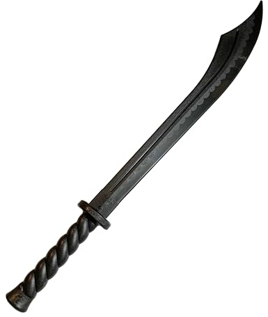 TEKKA BUDO Kung Fu Säbel (DAO) - TPR Kunststoff - schwarz 85cm - 660g schwer - Stabiles Material