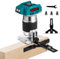 Cordless Power Router Woodworking Palm Hand Routers - for Makita, 300W Power Brushless Motor, 5 Gears Speeds with 3 Collets 6 mm, 6.35 mm, 8 mm (Machine Only)