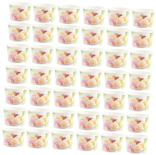 SEWOART 100piezas Vasitos Desechables para Helados y Postres Tazas para Yogur para Tiendas De Comida Rápida De Verano