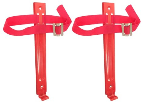 Feuerlöscherhalterung aus Eisen, Verstellbar mit Gurt, 2 Stück | Rot, Elegant Gestaltet, für Büros und Fahrzeuge, Platzsparende Montage mit Einfacher Installation