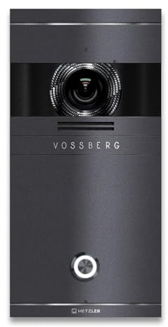 Metzler VDM10 2.0 Colson Interphone vidéo 1 maison familiale | Sonnette de porte avec caméra FullHD | écran Opt. 7 | Application smartphone | Avec connexion pour ouverture de porte | Connexion : LAN