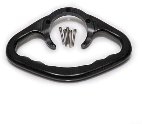 Besshepplo Mango de aleación de aluminio CNC para tanque de combustible para motocicleta, mango de pasajero, pasamanos trasero para Yamaha serie R (negro)