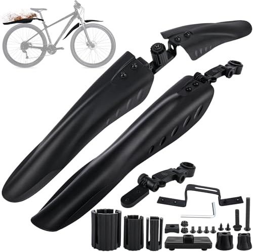 PlsMupn Parafango Bici, Universale Regolabile Parafanghi Bici, Sgancio Rapido Parafanghi MTB, Parafanghi Bici Anti-Splash per Mountain Bike/Corsa MTB da 24-28 Pollici