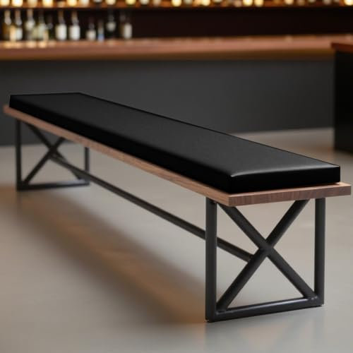 WLXFF Bierbankauflage Gepolstert wasserdicht Bierzeltgarnitur Auflage Bierzeltgarnitur Bankauflage Leder Bierbankauflagen Gepolstert Auflage für Partyzeltgarnitur,No8,110X28X3CM