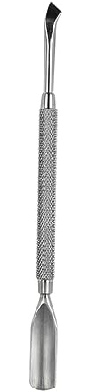 Mikikit Empujador De Cutículas De Acero Inoxidable Empujador De Piel Muerta De Doble Punta Para Manicura Para Limpiar y Pulir Uñas Salón De Uñas