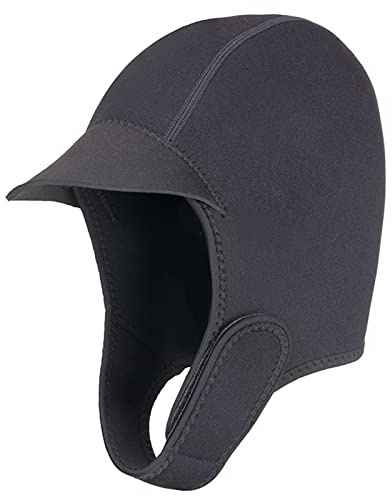 Nucelit Gorro de buceo de 2 mm, ajustable, unisex, térmico, para deportes acuáticos, surf, vela, traje de neopreno térmico para natación, buceo, surf y vela
