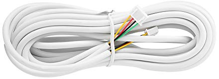 ZDETGU Cavo Flessibile in Rame 4 Nuclei 25 M 0,3 Mm Rotondo Morbido Cavo per Videocitofono Cavo Citofono Bianco Isolato in PVC Durevole per Installazione di Sicurezza Domestica