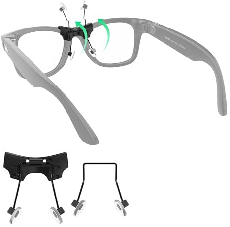Eyeglass Nose Pads for Ray-Ban Meta Wayfarer RW4006 & RW4012 Standard 50-22 | HiBloks Rechargeable Anti-slip Clip-on Glasses Nose Holder for Rayban Meta Wayfarer Gen 2/1 Smart Glasses Accessories