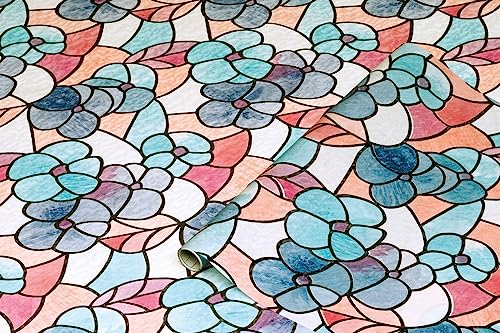 d-c-fix Fensterfolie static Lisboa spring UV Sichtschutz beidseitig blickdicht statisch selbsthaftend Folie für Bad-Fenster, Küche, Glastür Milchglasfolie Sichtschutzfolie Glasfolie 45 cm x 1,5 m