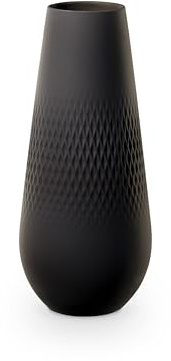 Villeroy & Boch Collier noir vas Carre No.1, 23 cm, premium porslin, svart
