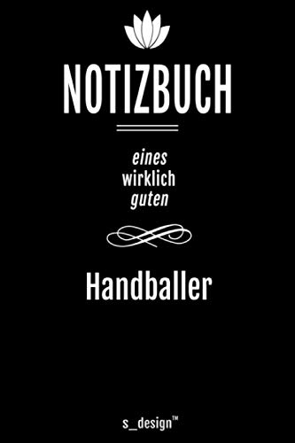 Notizbuch für Handballer / Handball-Spieler: Originelle Geschenk-Idee [120 Seiten gepunktet Punkte-Raster blanko Papier]