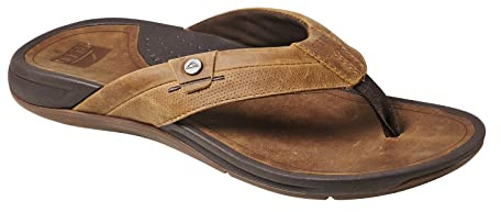 Reef Mens Pacific Leather Flip Flops - 12 UK