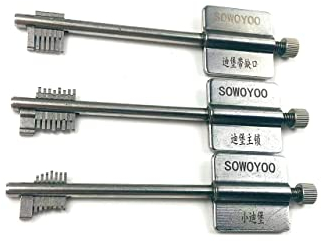 3-teiliges Set für Fahnenmastschlüssel, zivilsicheres Klingen-Dietrich-Set für AK8, BK7, CK6, sicheres Lockpicking, schnelles Öffnen