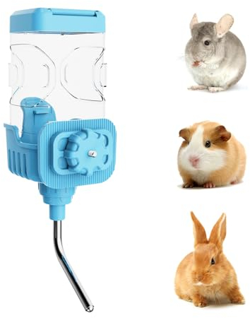 Kleintiere Trinkflasche, 750ml Haustier Wasserspender Auslaufsichere Hase Welpe Katze Kaninchen Chinchilla Frettchen Meerschweinchen Eichhörnchen Igel Käfig Wasserflasche