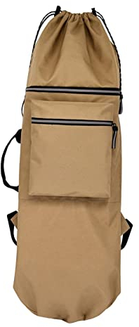 Fonowx Skateboard-Rucksack-Tasche, Skateboard-Tasche, faltbar, wasserdicht, Tasche, Skiboard-Handtasche, Longboard-Tragetasche für Reisezubehör, Penny Board, Khaki 84cmx32cm