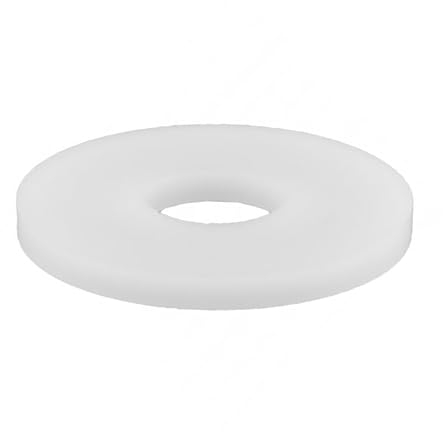 Unterlegscheiben M8 Kunststoff Polyamid Blank (Weiß) - DIN 9021 - Beilagscheiben - U-Scheiben - Flache Unterlegscheiben (Große: M8; Menge: 25 St.)