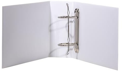 DIN A5 Ordner Querformat PVC 2 er Mechanik in weiss 75 mm Rückenbreite, Füllhöhe 55 mm