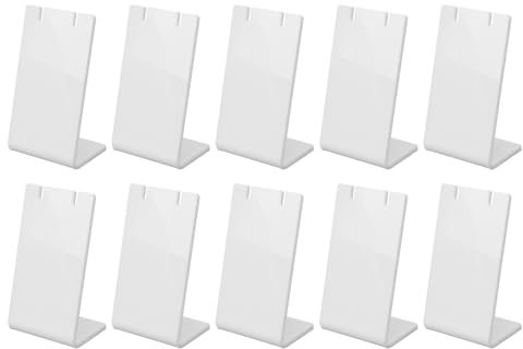 Fdit 10 Stück Acryl-Ohrringhalter-Organizer, Transparenter Ständer mit Schutzfolie, Stabiles Acrylmaterial, Schmuck-Ohrring-Präsentationsständer Zur Ohrring-Aufbewahrung (White)