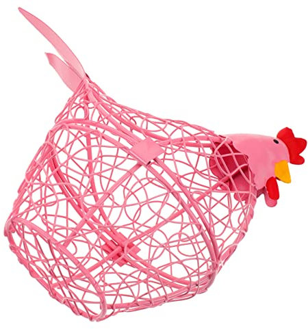 IMIKEYA Hühner-eierkorb Aus Eisen Dekorativer Eierhalter Im Hühnerdesign Für Küche Und Restaurant Zur Aufbewahrung Von Eiern Obst Und Gemüse Vielseitig Einsetzbar Und Platzsparend