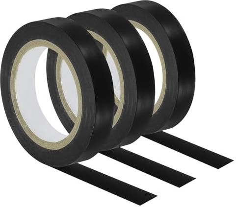 PATIKIL 32.8Ft Presa Finitura Nastro 3 Pacco PVC Racchette Rifinitura Nastri Racchette Accessori Guarnizioni Adesive per Tennis Badminton Nero