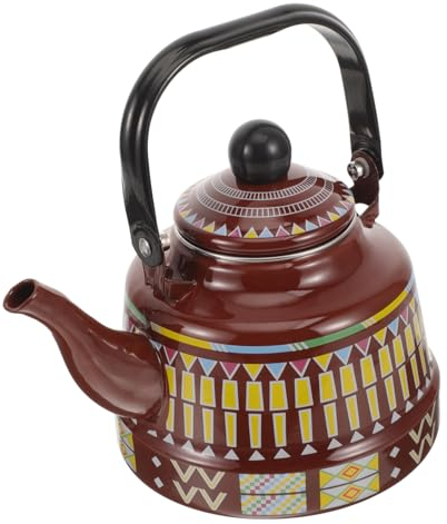 LeGDOr Kaffeekanne, Wasserkocher, Teekanne, alte Uhr, Emaille, Induktionsherd, Emaille-Kaffeekanne