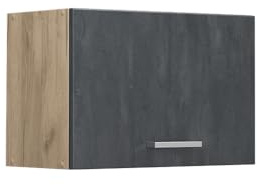 Vicco Hängeschrank R-Line, Schwarz Beton, 60 cm | Nach oben öffnende Tür · ✓ Über der Dunstabzugshaube · Tiefe – 31 cm · ✓ Frei kombinierbar · 1 Tür