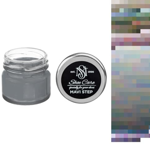 Cirage à chaussures pour cuir gris crème avec cire pour recolorer – Soin du cuir lisse Couleur individuelle