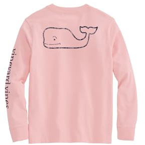 Vineyard Vines Boy's Long Sleeve Vintage Whale Pocket Tee T-Shirt