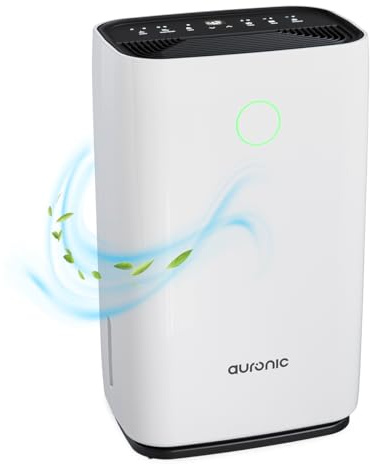 Auronic Deshumidificador Silencioso Bajo Consumo - Deshumificadores de Humedad - Desumidifador - Deshumificador - Desumidificador - Desumificador - Dehumidifier - Deshumidificador Secar Ropa - 20L