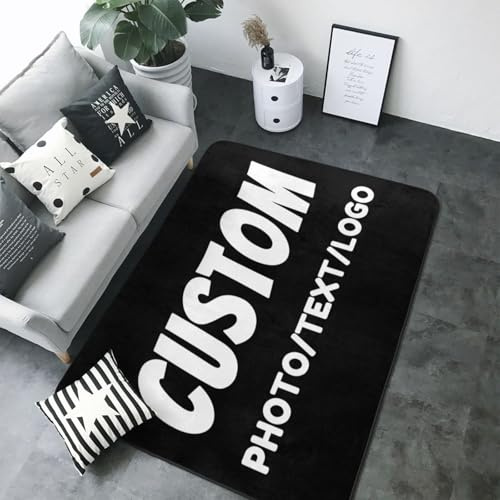 Personalisierte Teppich, Personalisierter Rutschfester Dekorativer Bereichs Teppich Teppich für Ihren Eigenen, Fußabtreter, Fußabstreifer für Eingang, Haustür, Patio, Flur, Garten 31×20in/80×50cm