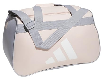 adidas Unisex Diablo Sporttasche, Sporttasche für Damen und Herren, Einheitsgröße, Blush Pink/Weiß/Halo Silver Grey, Eine Größe, Power Turnbeutel - Leichte kleine Reisetasche