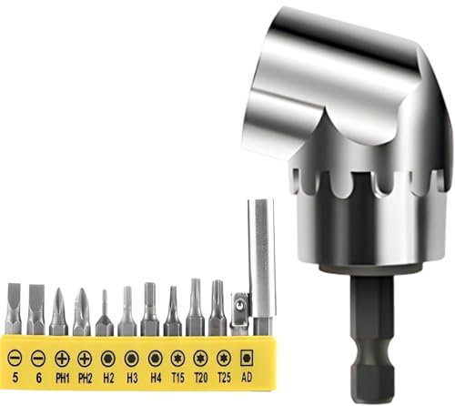 PANYIXUAN Winkelschrauber Vorsatz Adapter, Corner Tool Screw Hub with Multi-function Bend Screwdriver Bit 105°