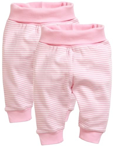 Playshoes Baby pumpbyxor joggingbyxor 2-pack, Ringel rosa, 92