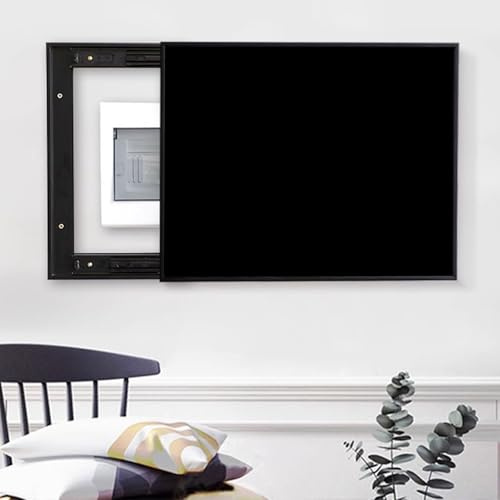 Cache compteur electrique Cache de Tableau Électrique à Monter Soi-même avec Porte Coulissante, Cache Décoratif pour Disjoncteur, Peinture du Cache de la Boîte à Fusibles(Style C,31x24in/80x60cm)