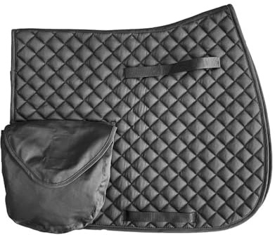 Manta de silla montar con bolsillos laterales almacenamiento, algodón puro, absorbente del sudor, ideal for equitación y monta Para El Lomo Del Caballo