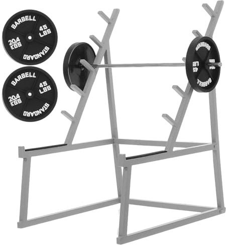 Gogogmee Metallischer Stifthalter Squat Rack Design mit Hantelmotiv Stabiler Pen Organizer für Büro und Fitness Vielseitiger Mini Langhantelhalter als Schreibtischdekoration für Fitness