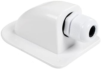 Scatola passacavi a doppio ingresso Pannello solare Tetto Passacavi Passacavi Cavo Camper Bianco Doppio foro RV Accessori for auto for yacht per Roulotte e Barche(Single Hole White)