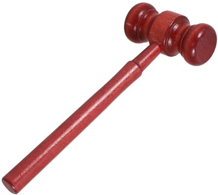 Abaodam Wooden Judge Gavel Auction Hammer Toy Role Play Wooden Hammer for Boys and Girls Judge Costume Cosplay Accessories
