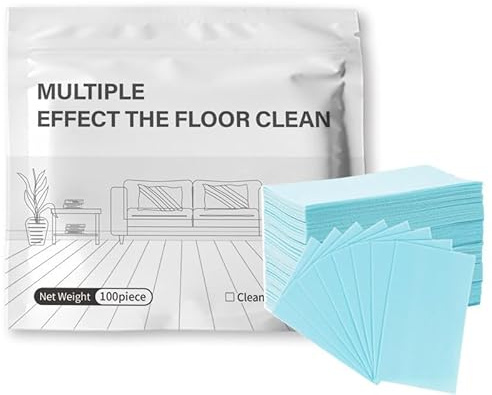 Multi-surface Floor Cleaning, Laminate Floor Cleaner, 100 Piece Floor Cleaning Multi-Surface Cleaner,Dissolvable Floor Cleaning Sheets, Multiple Effect the floors Clean, For Hardwood, Tile, Laminate
