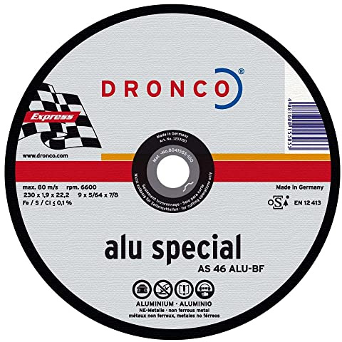 Dronco Disque à tronçonner 125 x 1,2 x 22,23, pour aluminium, aluminium CS 60, disques à tronçonner