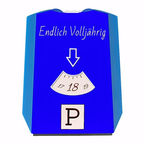 Disco de aparcamiento para el 18 cumpleaños de los propios amigos de más de 18 años, práctico con rasqueta de hielo y limpiacristales para fiestas