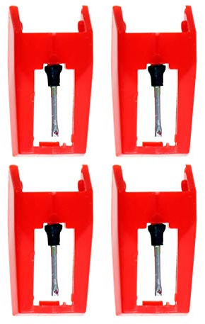 EXCEART 4 Pièces Style Stylus Aiguilles pour Gramophone Aiguilles De Remplacement De Cartouche Remplacement des Aiguilles De Tourne-Disque Plastique Et Aluminium Enregistrer Épingler