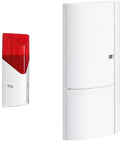 ABUS Funk-Sirene Smartvest für Funk-Alarmanlage | bis zu 100 db Lautstärke & Öffnungsmelder Smartvest für Funk-Alarmanlage | verwendbar an Türen und Fenster