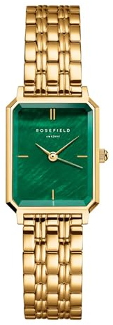 Rosefield Octagon XS Damenuhr – Roségold Mesharmband – Damen Uhr mit Weißem Zifferblatt – Edelstahl – 3ATM Wasserfest – Eleganter Alltag Luxus