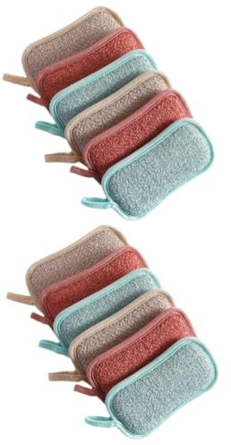 SOLUSTRE 12stücke Teiliges Wiederverwendbarer Reinigungsschwämme Hochabsorbierende Spülschwämme Für Küche Für Geschirr Töpfe Und Schneidebretter Stark Entkeimend Und Langlebig