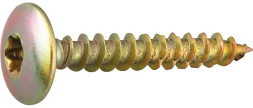 Vis penture - Viswood - Tête cylindrique bombée - TX - Acier zingué - 6 x 25 mm - Boîte de 250