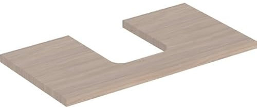Geberit ONE Waschtischplatte, Ausschnitt mittig, für Aufsatzwaschtisch Schalenform, 75x3x47cm, 505.272.00.; Farbe: Eiche/Melamin Holzstruktur