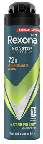 6x Rexona Men Nonstop Protection Deospray Extreme Dry Anti Transpirant mit 72 Stunden Schutz vor Schweiß und Körpergeruch 150 ml