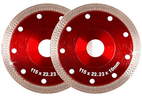 Ansodo 2Pcs 115mm Diamond Cutting Disc for Angle Grinder, Tile Cutting Disc, Sharp Cleaning Cut Porcelain, Concrete, Tile, Stone, Marble and Ceramic