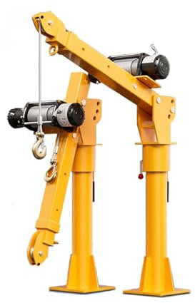 ZHIHUASMTBX 3300 lbs Electric Pickup Truck Crane with Electric Winch 12000 lbs 12V/24V,Steel Pickup Truck Jib Crane Hoist 360° Swivel for Lifting Goods in Construction, Factory,24V